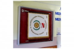 Gablota na sztandar z siłownikiem