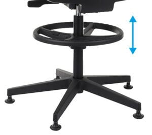 podnózek coco bs rb krzesło biurowe z podnóżkiem