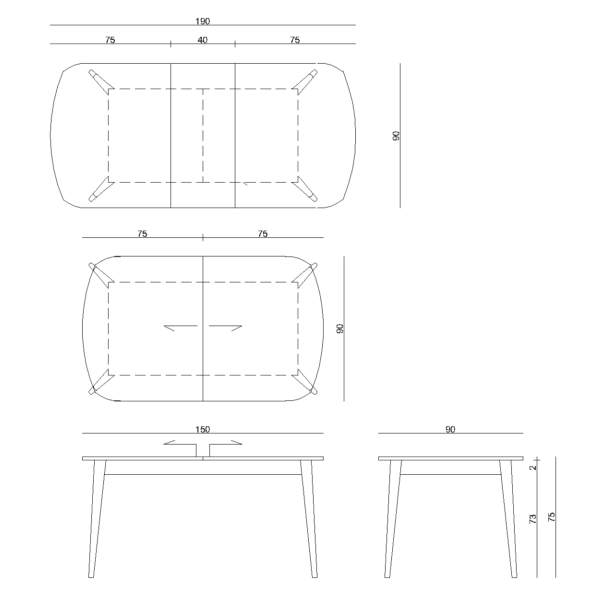 Rozkładany stół MONTANA Unique